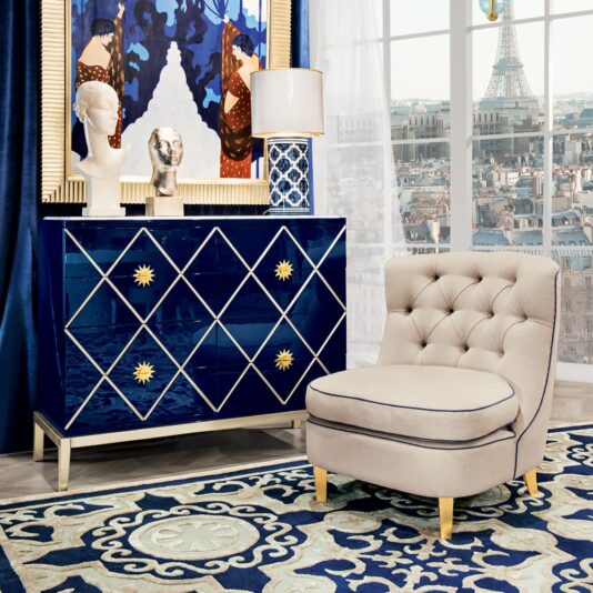 High End Modern Italian Blue Lacquered Drawers High End Modern Italian Blue Lacquered Drawers