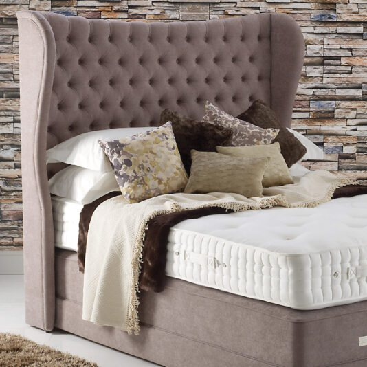 Hypnos Winged Euro-Wide Elizabeth Tall Headboard