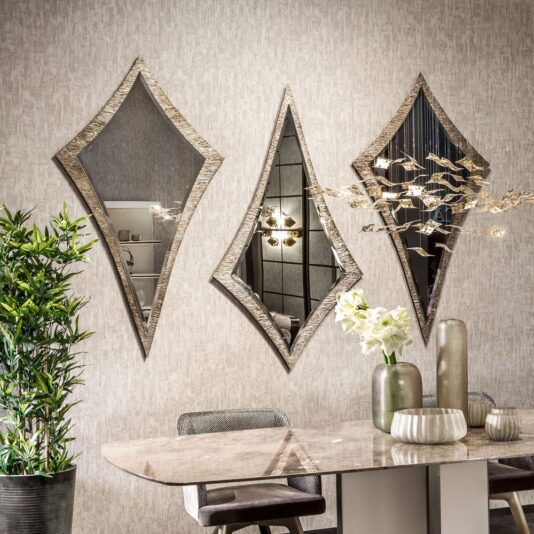 Italian Contemporary Champagne Kite Mirror