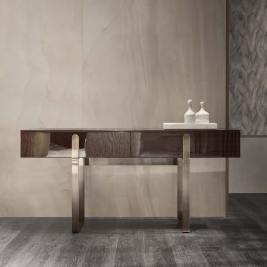 Italian Designer Contemporary Veneered Console Table