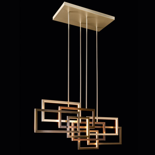 Italian Designer Geometric Modern Horizontal Chandelier