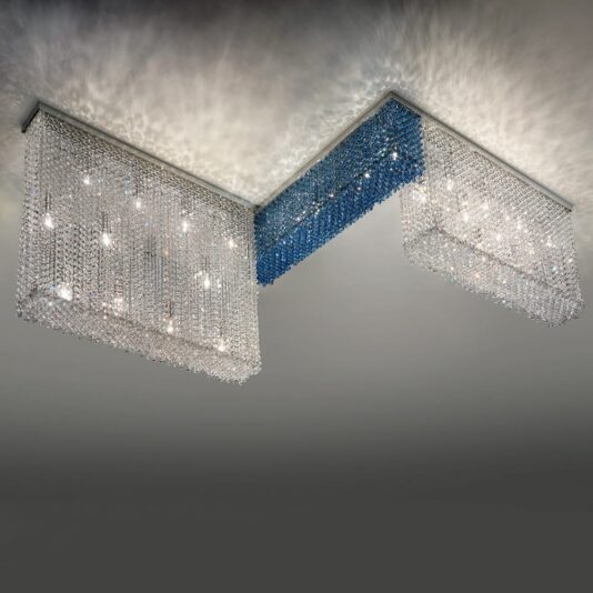 Italian Designer Crystal Modular Contemporary Ceiling Light