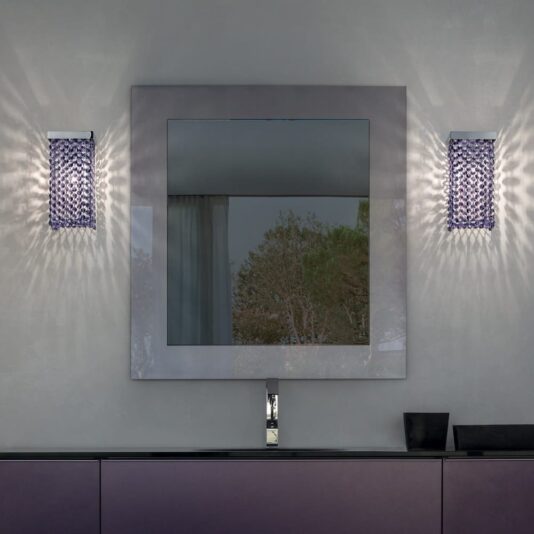 Italian Designer Crystal Square Wall Light