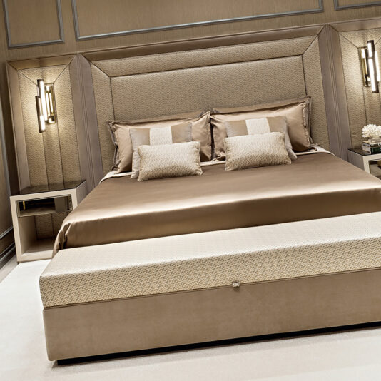 Italian Designer Upholstered Ottoman Style Storage Bench
