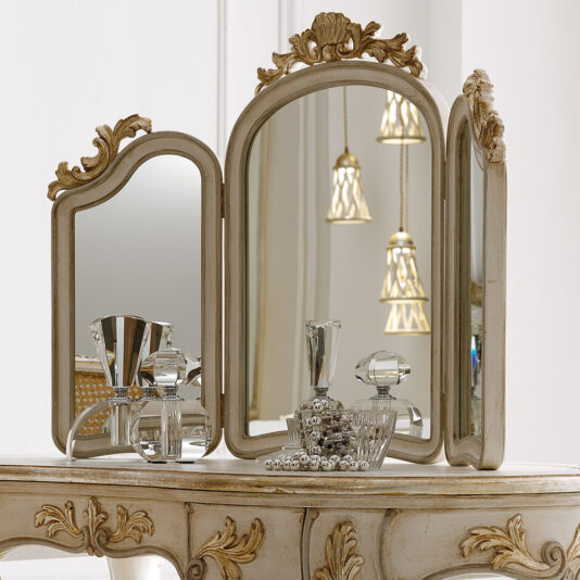 Italian Freestanding 3 Leaf Dressing Table Mirror