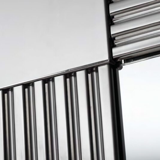 Large Italian Exclusive Designer Stainless Steel Mirror Large Italian Exclusive Designer Stainless Steel Mirror