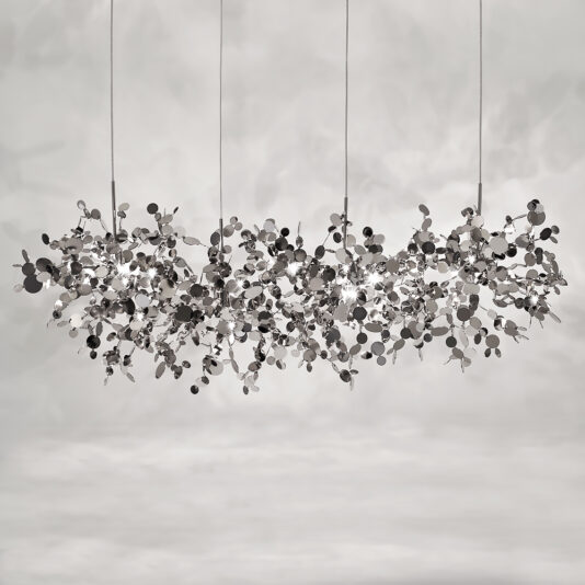 Large Silver Designer Pendant Light