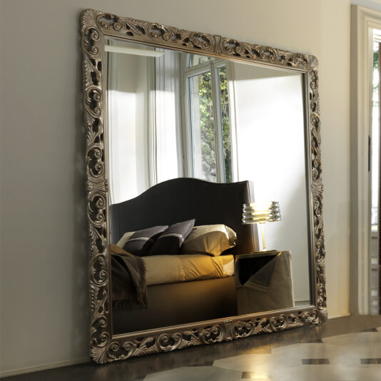 Large Square Italian Ornately Carved Mirror