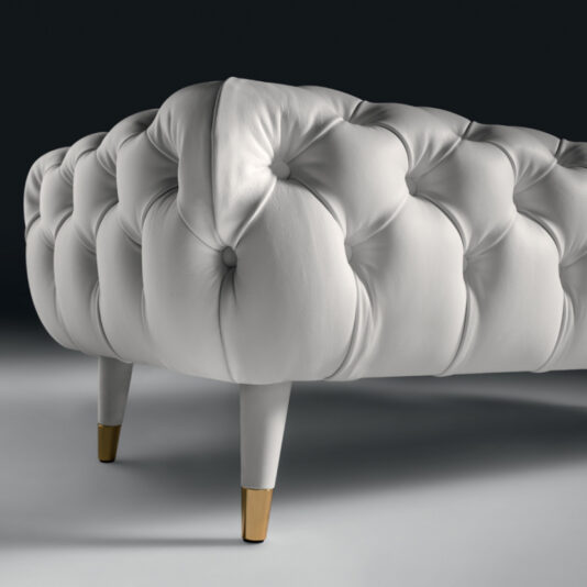 Leather Designer Button Upholstered Bench Leather Designer Button Upholstered Bench