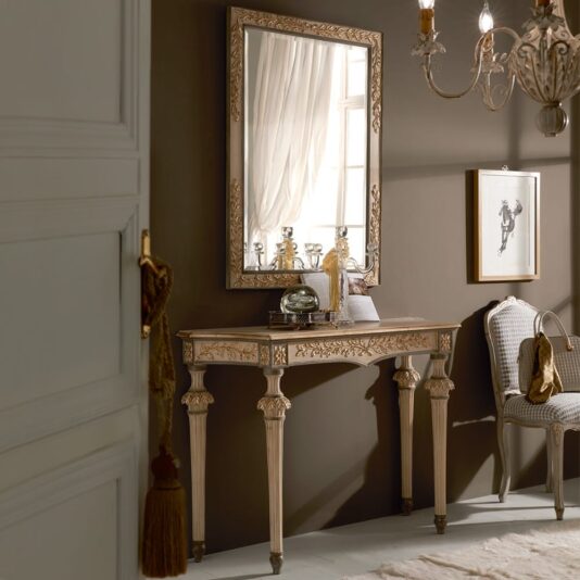 Louis XVI Reproduction Italian Classic Console And Mirror Set