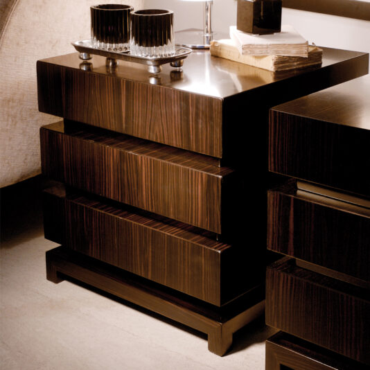 Luxury Ebony Three Drawer Chest