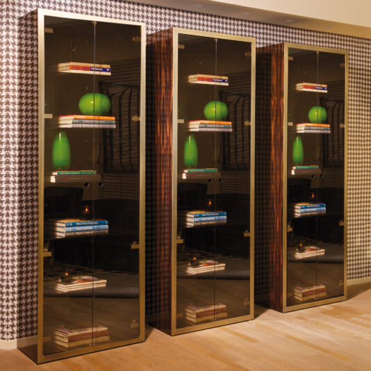 Luxury Italian Designer Bronze Display Cabinet