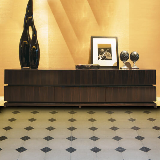 Luxury Modern Veneered Ebony Buffet