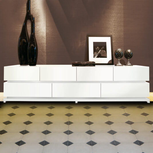 Luxury Modern White Lacquered Buffet