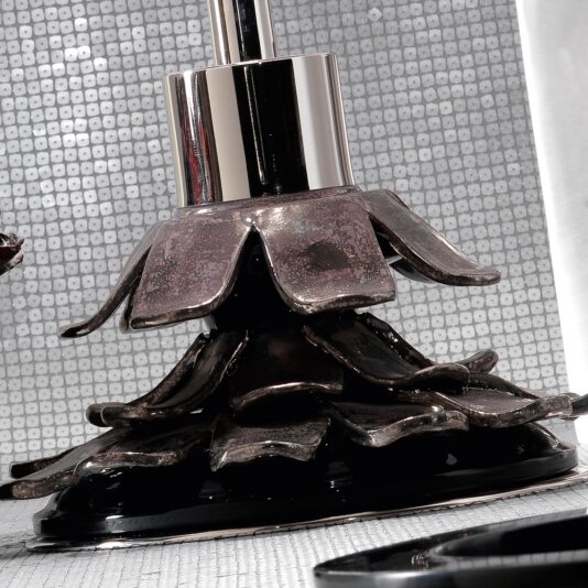 Luxury Platinum Plated Italian Table Lamp