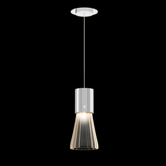 Modern Chrome Murano Glass Pendant Light