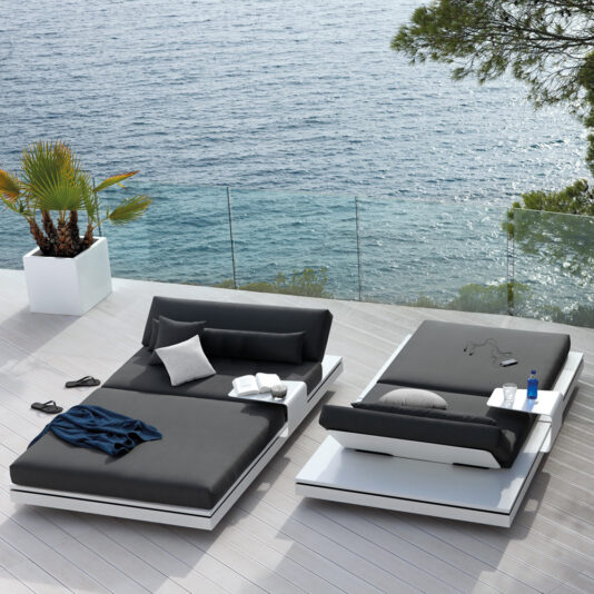 Modern Designer Outdoor Double Sun Lounger