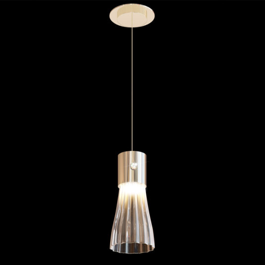 Modern Gold Leaf Murano Glass Pendant Light