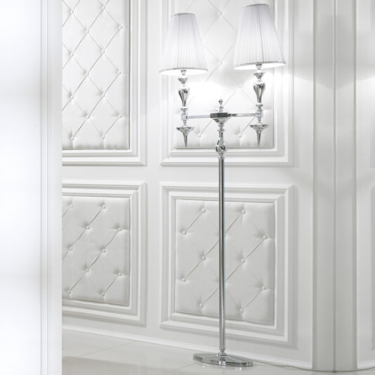 Modern Italian Designer Chrome Floor Lamp