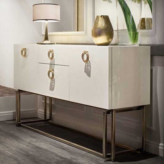 Modern Italian Designer Ivory Cabinet