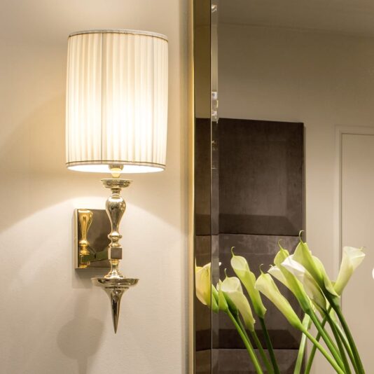 Opulent Italian Brass Wall Light