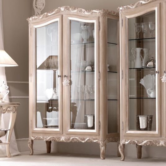 Ornate Designer Italian Display Cabinet