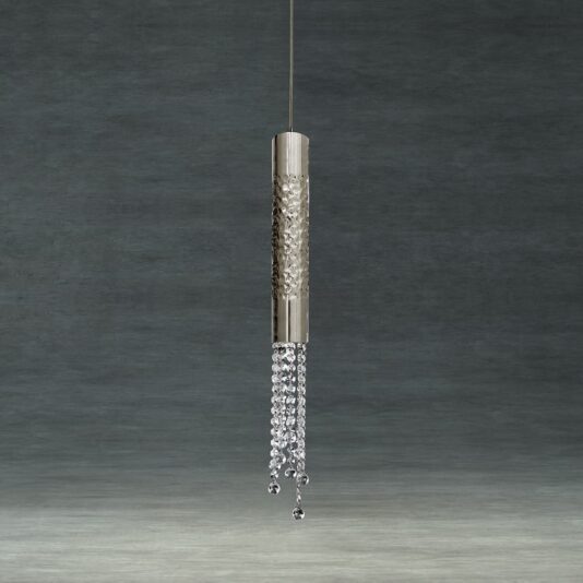 Silver Crystal Single Pendant Chandelier