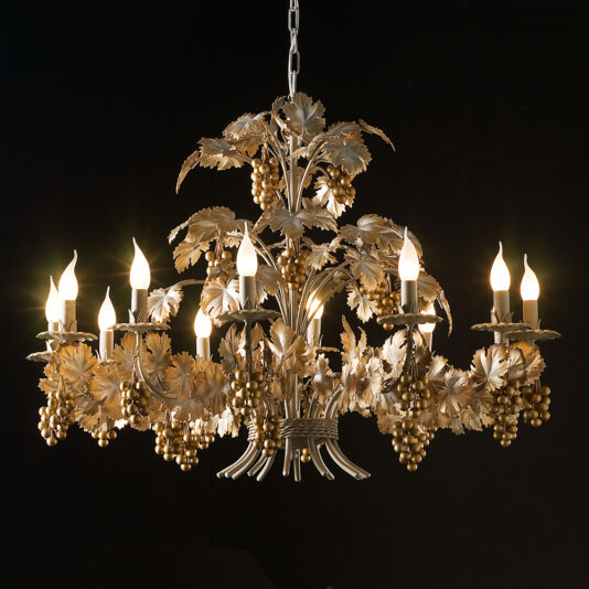 Unique Italian Design Round Gold Chandelier