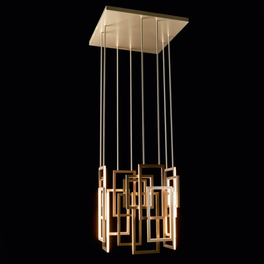 Vertical Geometric Modern Italian Designer Chandelier