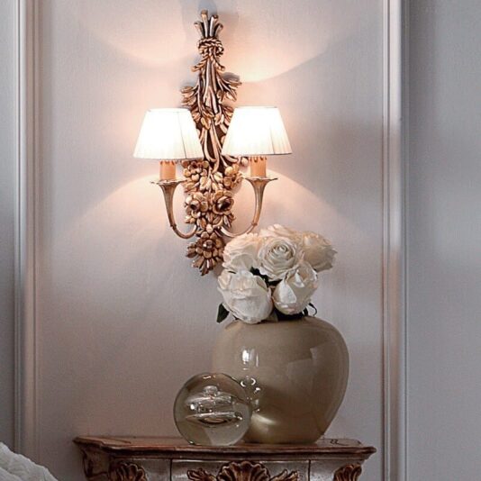 Designer Rococo Bouquet Wall Light Rococo Upside Down Bouquet Wall light