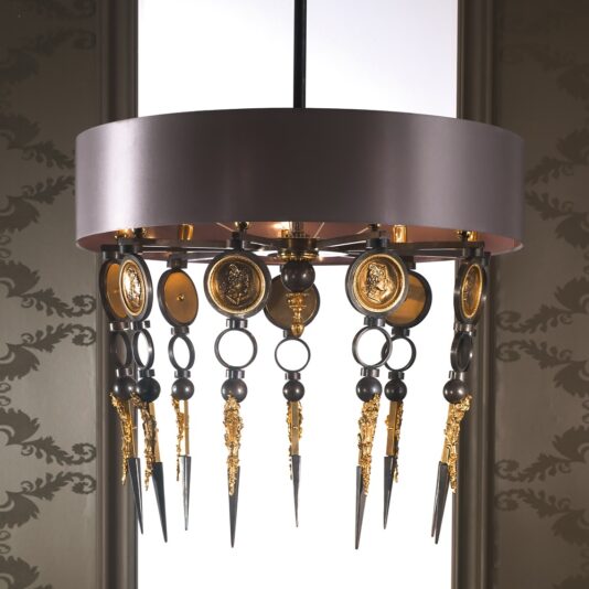 Exclusive Italian Pewter Chandelier