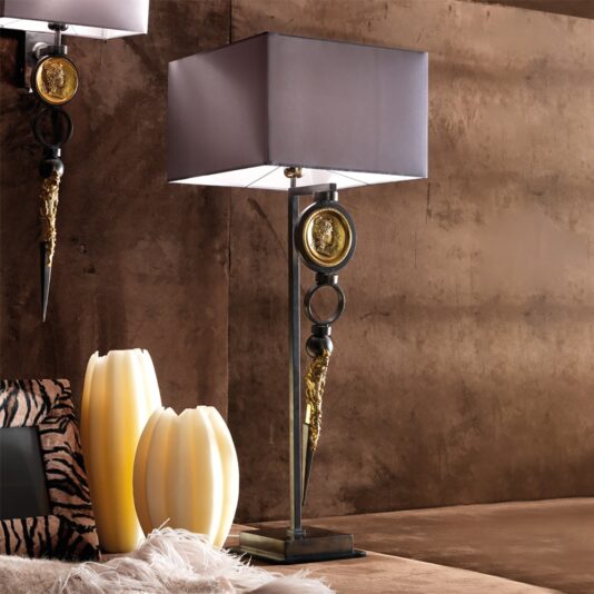 Exclusive Italian Pewter Table Lamp