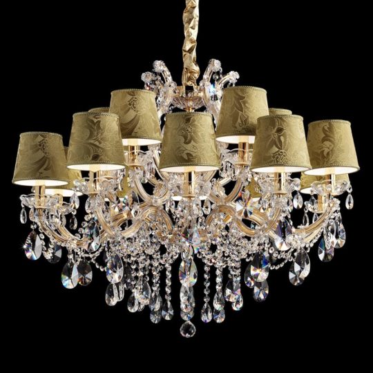 Golden Damask Crystal Pendant Chandelier