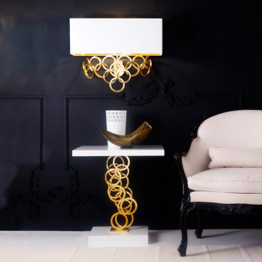 High End Contemporary Italian Gold Plated Wall Lamp