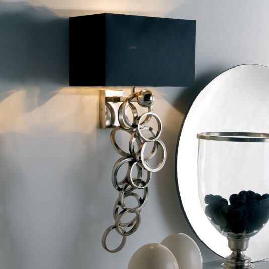 High End Contemporary Italian Silver Plated Wall Lamp