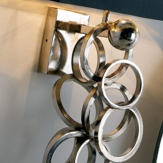 High End Contemporary Italian Silver Plated Wall Lamp