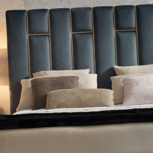 High End Italian Velvet Upholstered Designer Bed High End Italian Velvet Upholstered Designer Bed