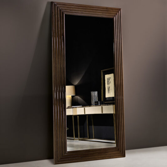 Italian Designer Wooden Large Floor Standing Mirror