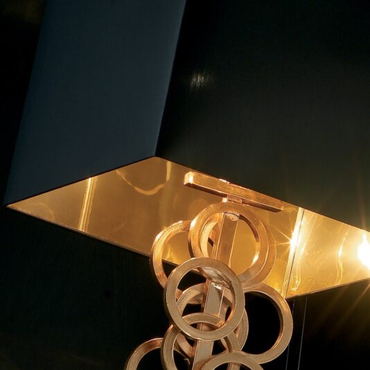 Italian High End Contemporary Gold Floor Lamp