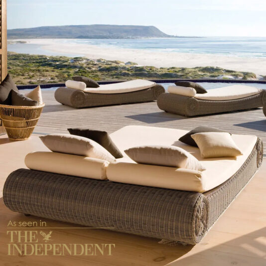 Designer Wicker Contemporary Double Sun Lounger