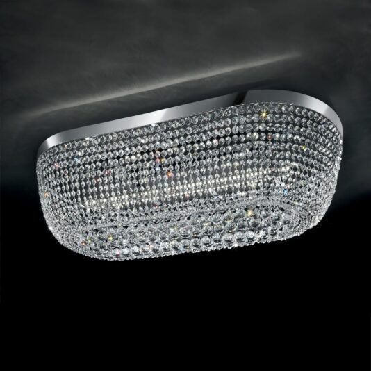 Large High End Oval Crystal Ceiling Light