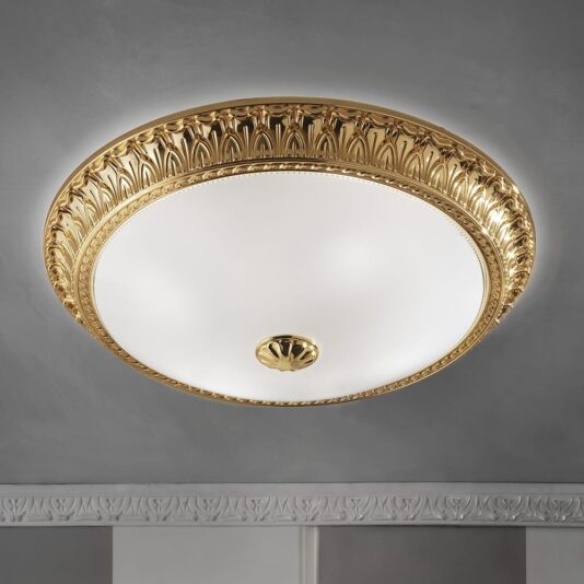 Luxury Gold Plated Flush Ceiling Light