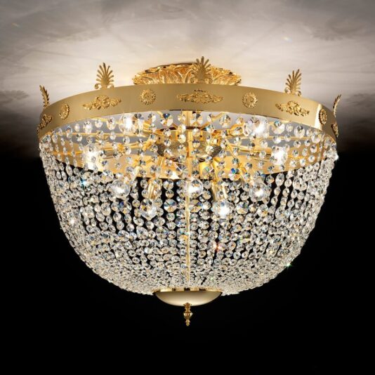 Luxury Gold Crystal Ceiling Light