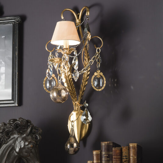 Luxury Gold Crystal Wall Light