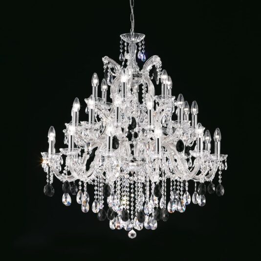 Luxury Italian Black Crystal Chandelier