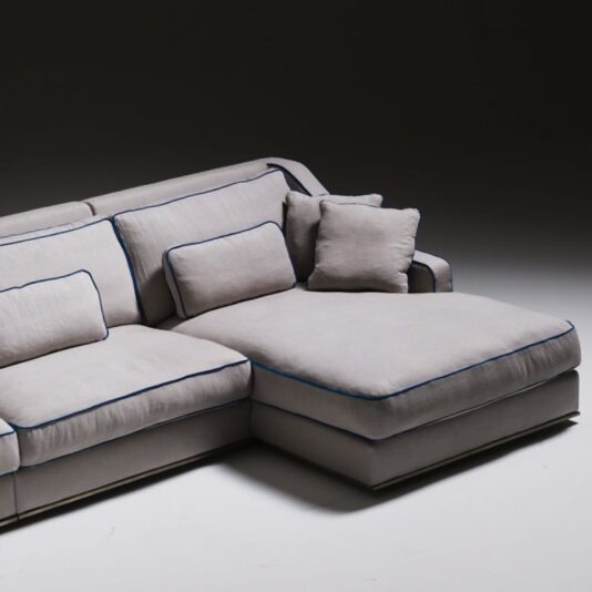 Luxury Designer Linen Chaise Sofa Luxury Italian Designer Linen Sofa