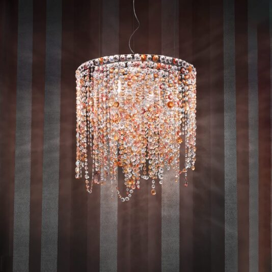Multi Coloured Round Italian Chandelier Multi Coloured Round Italian Chandelier