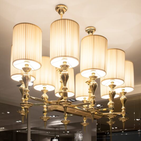 Opulent Italian 10 Arm Gold Chandelier