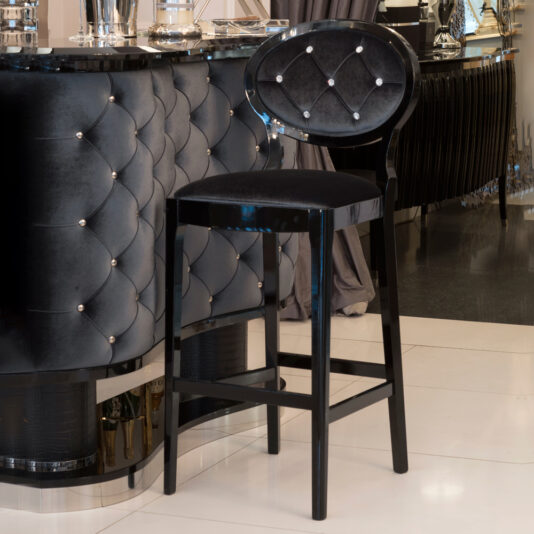 High End Luxury Upholstered Bar Stool