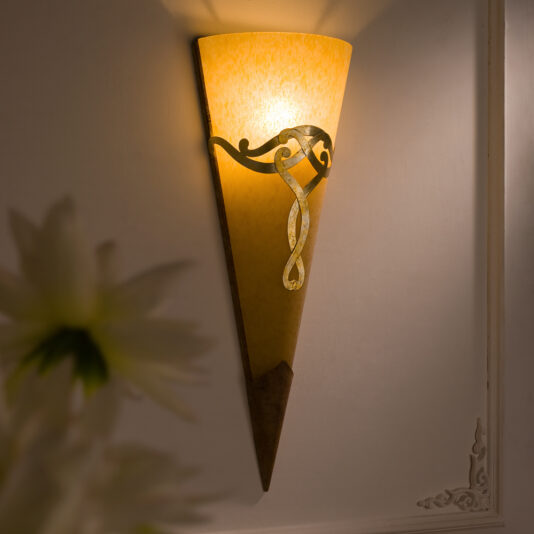 Unique Handmade Opaque Glass Wall Light